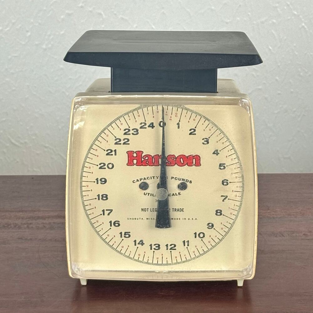 Hanson 24 lb Dial Kitchen Scale 1980s Countertop Display